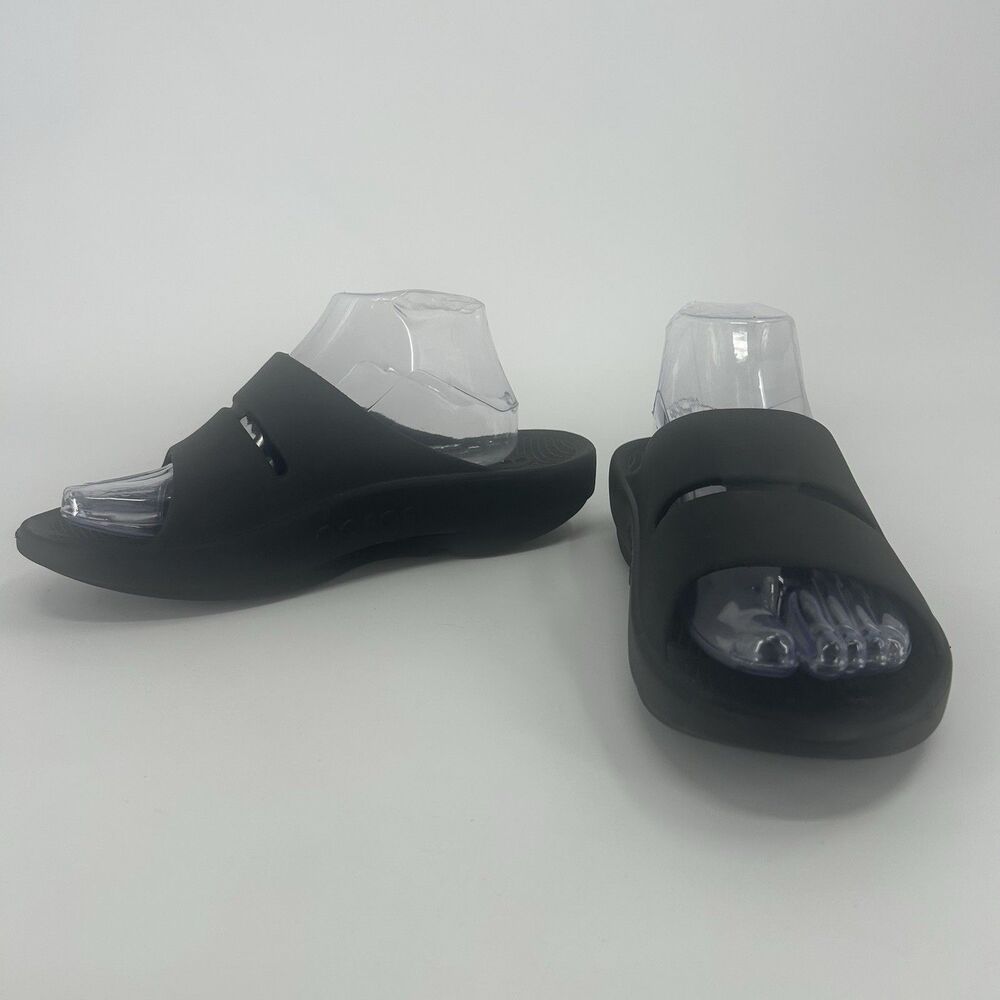OOFOS Black Women's Slide Sandals